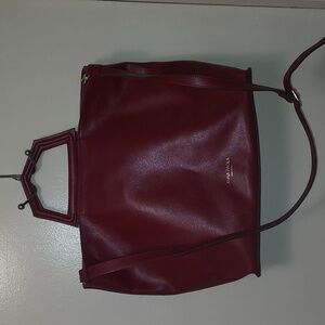 Anna Paola Bruciato Burgundy Leather Made in Italy New w/o Tags Purse